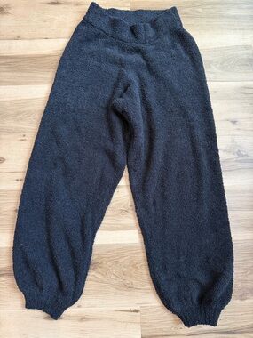 Plush Black Women's Jogger Pants